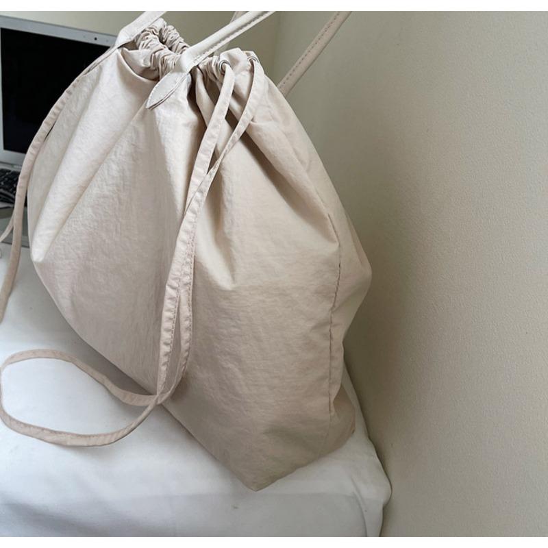 Nyl Solid Color String Simple Shoulder Bags Large Capacity Versatile Ladies Bags 2026 Brand Commuting Casual Women's Handbags
