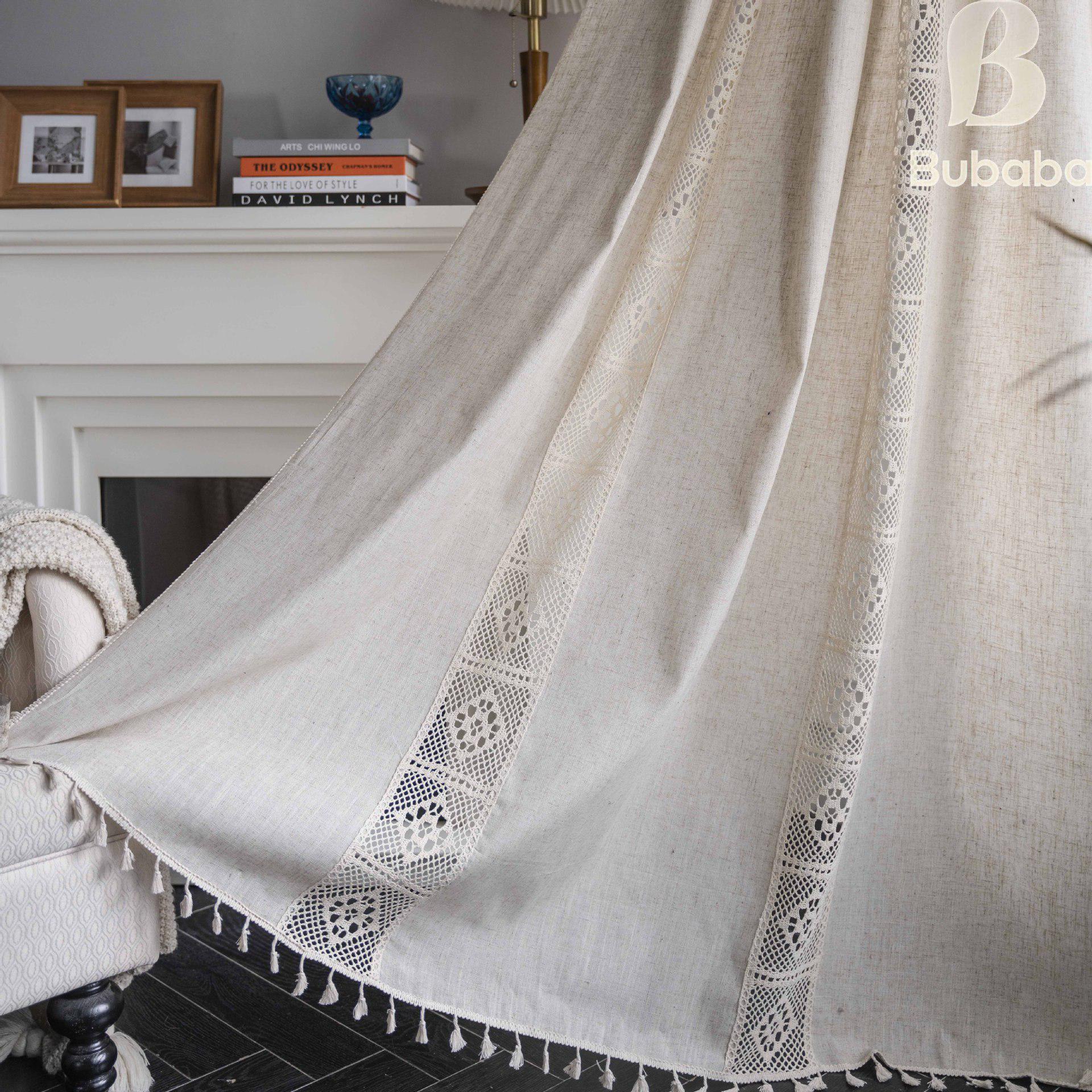 

В язані гачком клаптеві штори: Короткі двері, Перегородка для кімнати, Еркер та Кухонні стилі 150*300 (1035g)