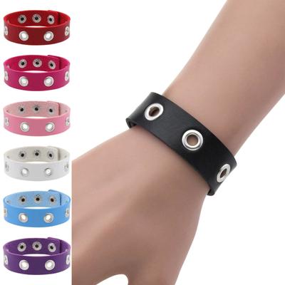 Pulseira Confortável Pulseira Punk Pulseira Statement Estilosa Pulseira da Moda para Mulheres Textura PU para o Dia a Dia