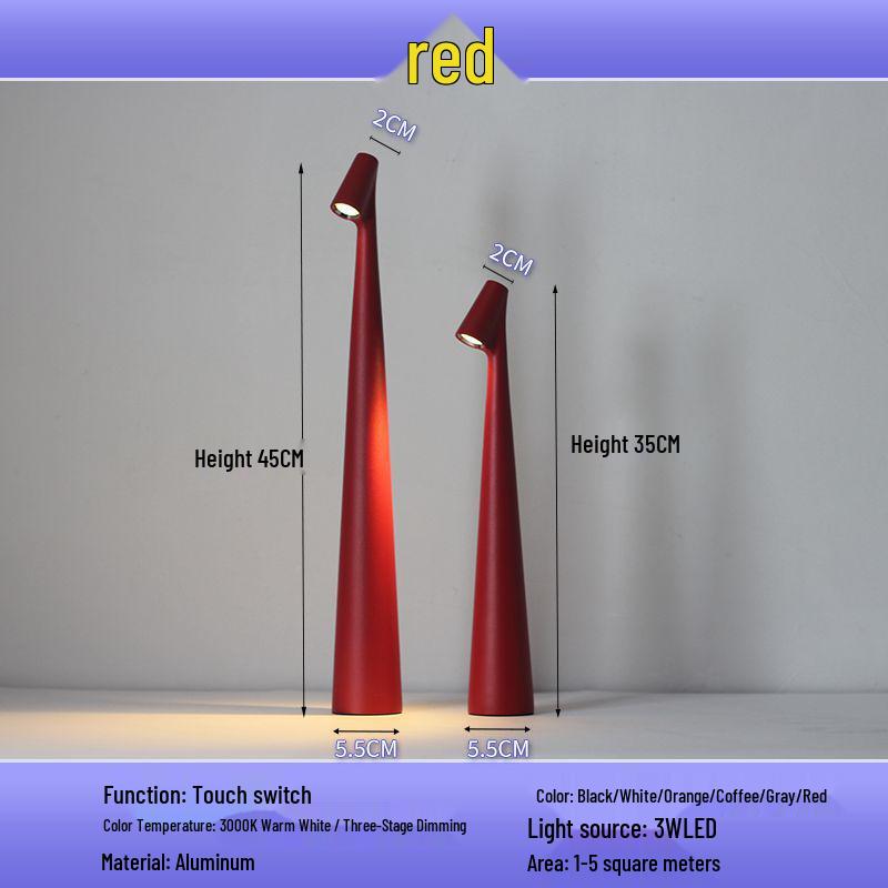 Designer Style Tall Desk Lamp: Modern Minimalist Ambient Light for Bedside or Reading