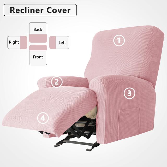 Water Repellent Recliner Sofa Cover Stretch Jacquard Slipcover Washable Relax Armchair Cover