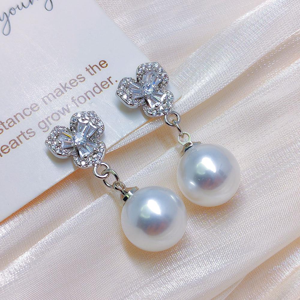 

Високоякісні сережки з цирконовими перлами: Розкішний стиль Hanfu осінь/зима