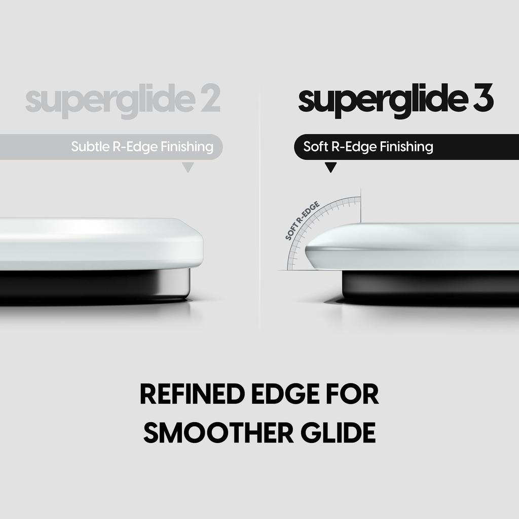 Pulsar Gaming Gears eSports Gaming Mouse Superglide3 Glass 49cm x 42cm Pad, Mousepad, Non-Slip, (XL, White)