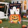 Halloween Garden Flag Pumpkin Ghost Halloween Flags 45x30cm Double Sided Yard Decoration Outdoor Welcome(excluding Flagpole)