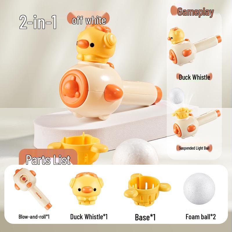 Blow-and-Lift Ball Toy for Toddlers: Lung Capacity and Oral Muscle Training (Ages 0-3)