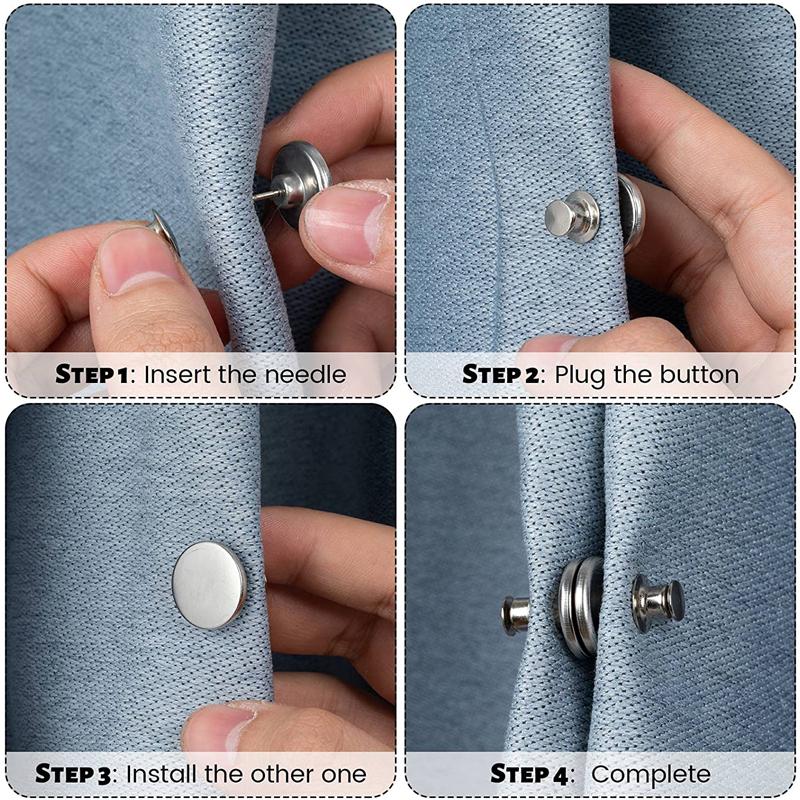 1/10Pairs Magnetic Curtain Button Detachable Window Screen Close Magnet Buckles Prevent Light Ome Office Curtain Closure Clips