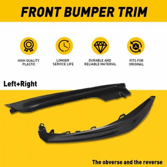 1Pair Front Bumper Grille Trim Left+Right Molding For 18-20 Toyota Camry SE XSE