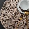Place Mat Wide Application Foldable PVC Flower Hollow-carved Dinner Mat