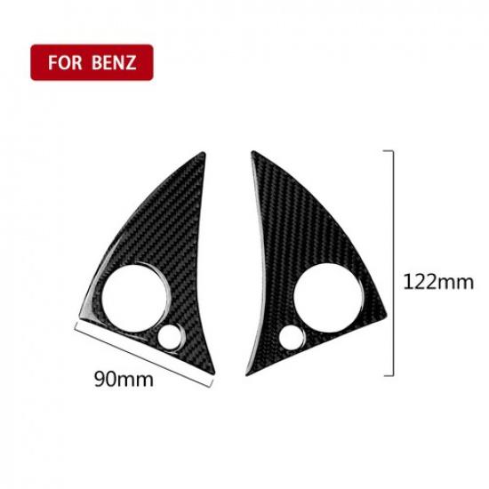 Carbon Fiber Steering Wheel Button Trim For Mercedes-Benz C Class W204 07-10 Car