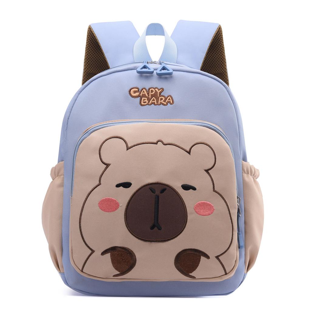 Capybara Kids Backpack With Cartoon Pattern For Preschool School Use