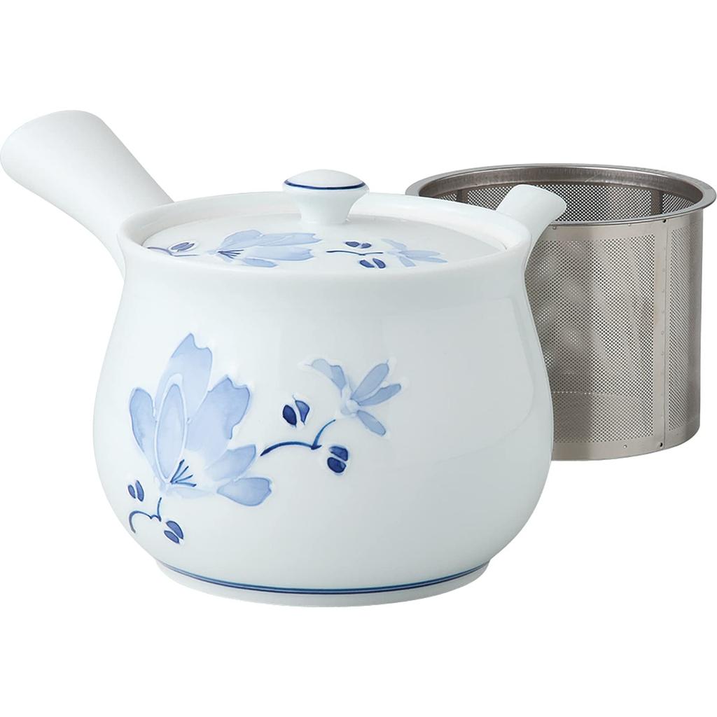 Hasami Ware Extra Large Teapot with Tsujigahana Pattern and Super Stainless Steel Strainer, Approximately 600ml Capacity, Made in Japan, Product