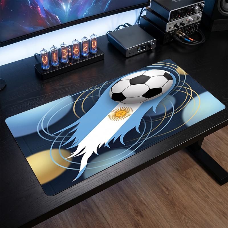 Tappetino Mouse Scudo Calcio Argentina, Tappetino da Scrivania Esteso Antiscivolo in Gomma per Gaming Ufficio Laptop Regalo per Fan
