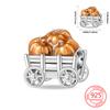Authentic Original products Copper Metal Colorful tulip flowers animal Cow Pendant Bead Component Compatible With Bracelet High Quality Fine Jewelry