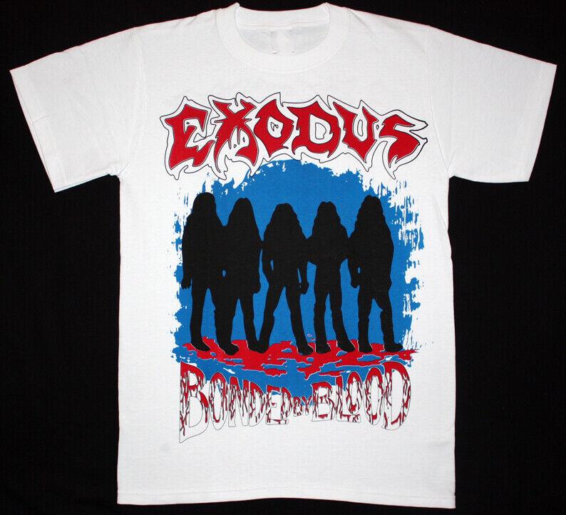 EXODUS BONDED BY BLOOD 85 Трэш-группа Белая Футболка Все Размеры Унисекс Футболка S