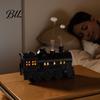 Compact Humidifiers for Desk Vintage Steam Train Aroma Diffuser, 300ml Ultrasonic Cool Mist Humidifier with Dual Silent Diffuser LED Lights,