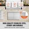 BBQ Access Door, 762x532 Mm Double Outdoor Kitchen Door, Stainless Steel Flush Mount Door, Wall Vertical Door with Recessed Handles , for BBQ Island,