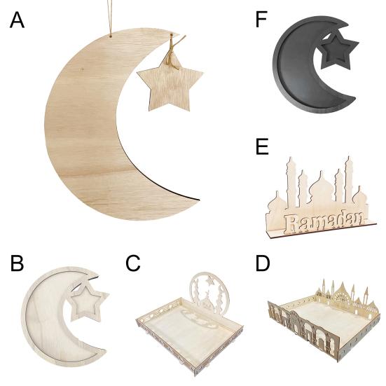 Decorative Storage Tray Universal Wood Heat-resistant Moon Star Serving Tray Household Supplies