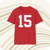 Men's and Women's T-shirts Tommy Frazier Nebraska Cornhuskers #15 NCAA Jersey T-Shirt - Front & Back Print