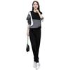 European Contrast Color Women's Velvet Sweatshirt and Trousers Set for Autumn/Winter
