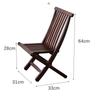 Foldable Wooden Chair - Nordic Style Dining Armchair, Portable Computer Chair for Home Office, Compact Stool with Backrest