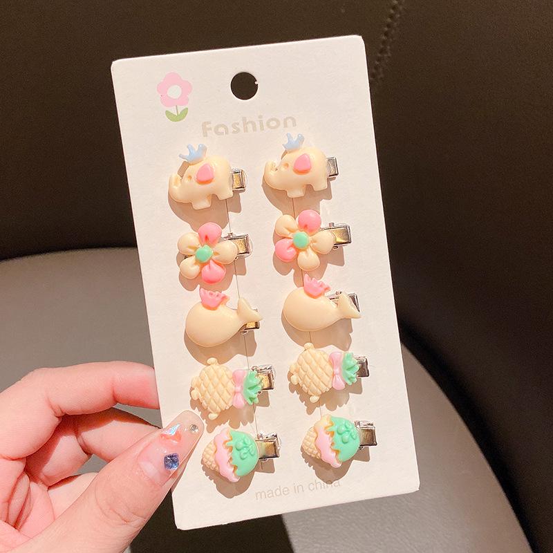 Infant Cartoon Hair Clips for Girls - Cute, Small Hairpins