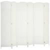 Room Divider, 6-panel, Foldable Privacy Screen, White