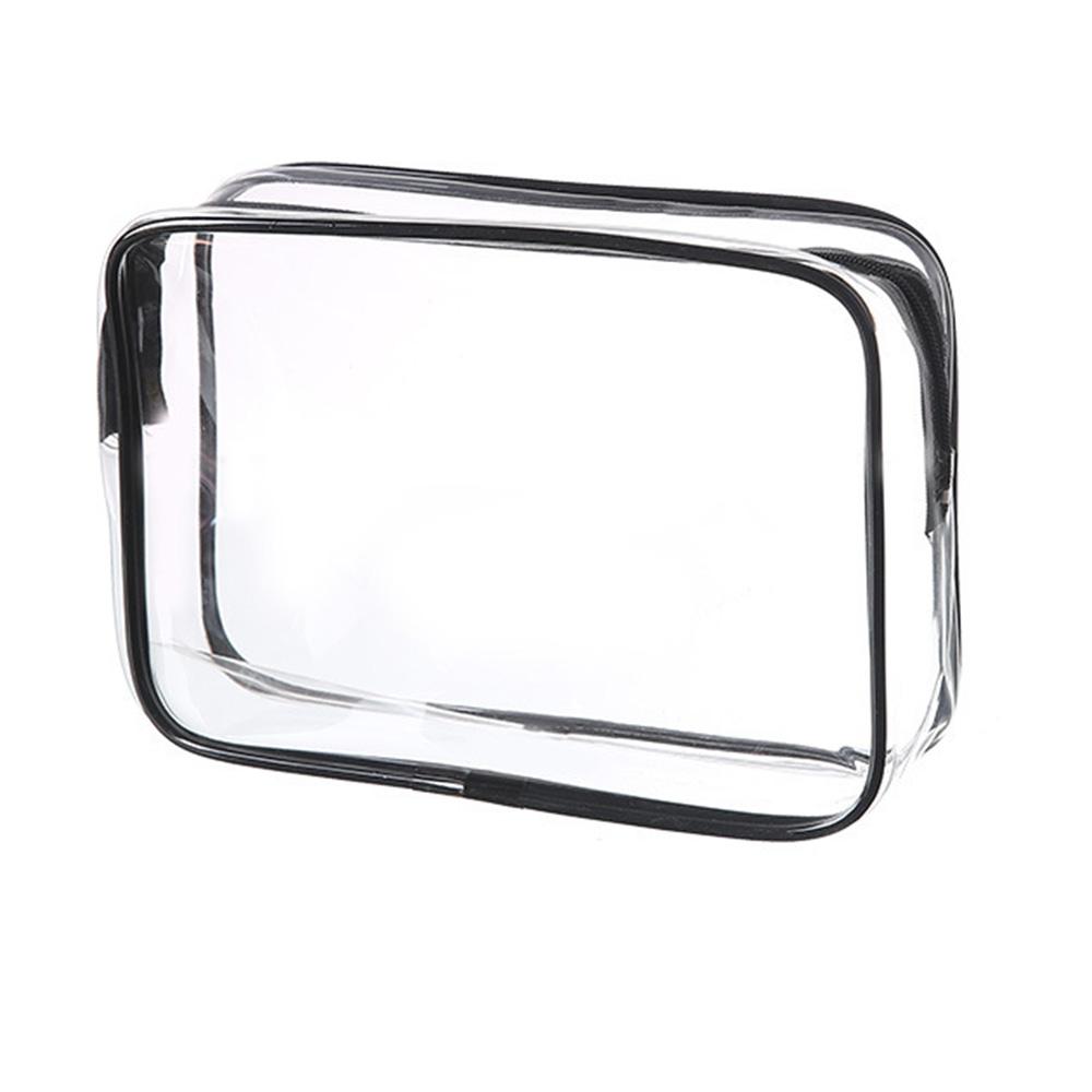 15 X 10 X 7cm Travel Toiletry Bag Thick PVC Cosmetic Organizer Waterproof Dustproof Zipper Storage Pouch