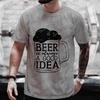 Men's T-shirts 2024 Fashion Beer DAY Graphic Y2k Clothing Male Drinking Party Streetwear Casual Short Sleeve Tees Oversized Tops