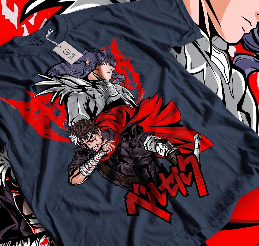 Unisex Skull Knight Shirt, Anime Vintage Special T-shirt, Anime Manga, Anime Shirt, Black Swordsman, Graphic Anime Tee, Manga Shirt, Japan