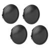 4PCS Wheel Center Caps 75mm Outer Diameter Scratch and Rain Proof Excellent Sealing for Vehicles Black