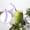 6pcs Food-Grade Silicone Straw Tips, Reble Metal Straw Elbows Tips, Temperature Resistant Rubber Straw Covers Replacement Tip for 5/16" Stainless
