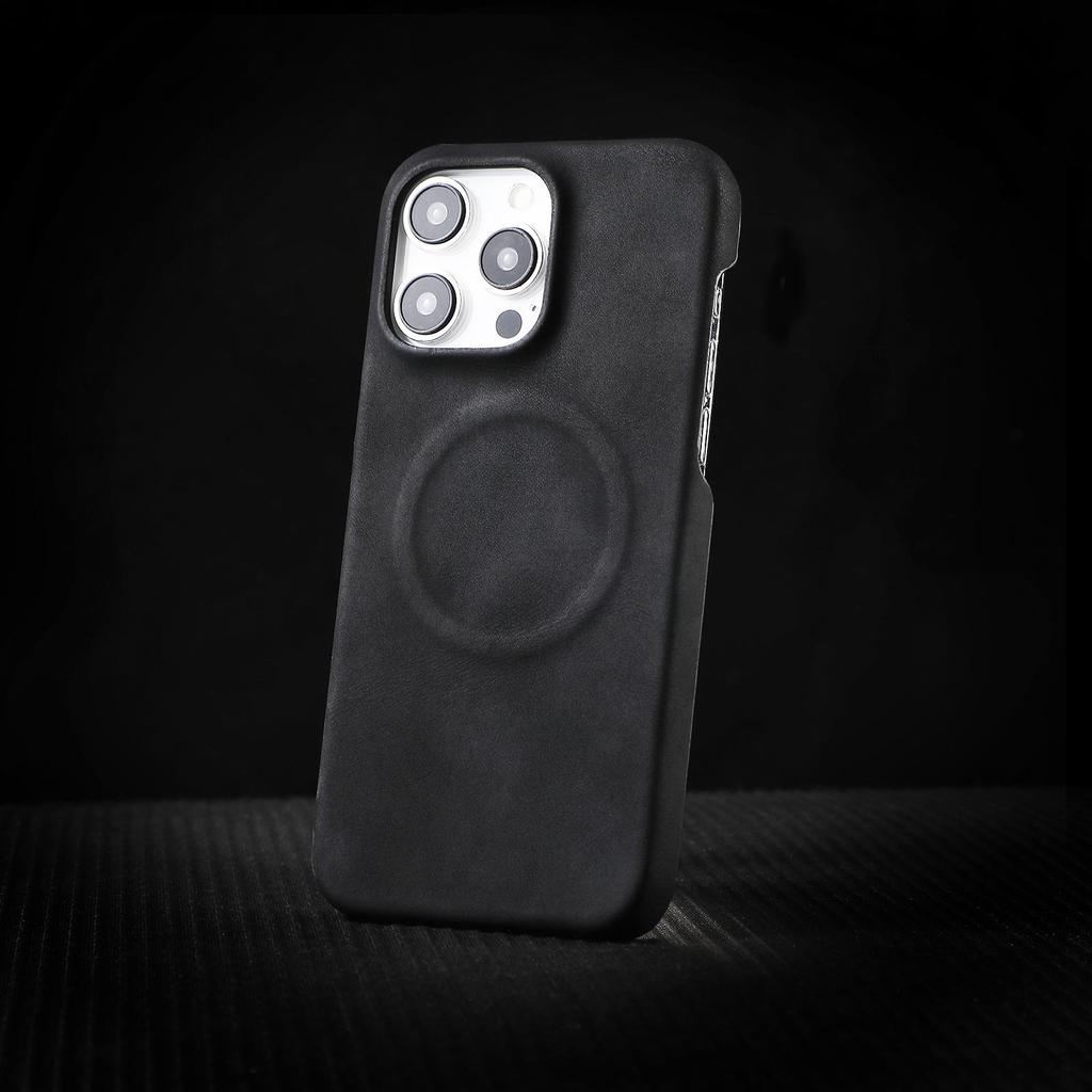 Premium Sheepskin Magnetic Anti-Drop Case for iPhone 15/16 Pro Max - Business Protective, Skin-Feel, and Durable