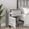 Table de chevet - Maison Exclusive - Sonoma gris - 40 x 35 x 70 cm - Bois d'ingénierie