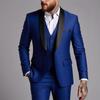 Abito da uomo a tre pezzi slim fit in stile coreano, per occasioni business casual, matrimoni ed eventi formali