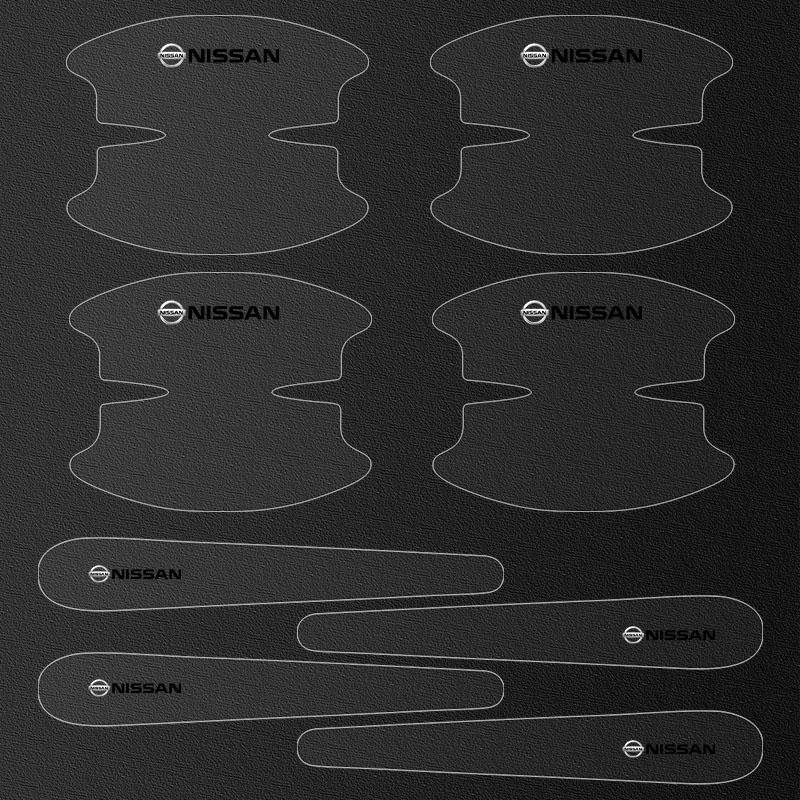 8Pcs Transparent Car Door Handle Bowl Anti Scratch Protective 3D Sticker For Nissan Nismo DAYZ Livina Roox Sentra Altima Cube Micra Note Skyline