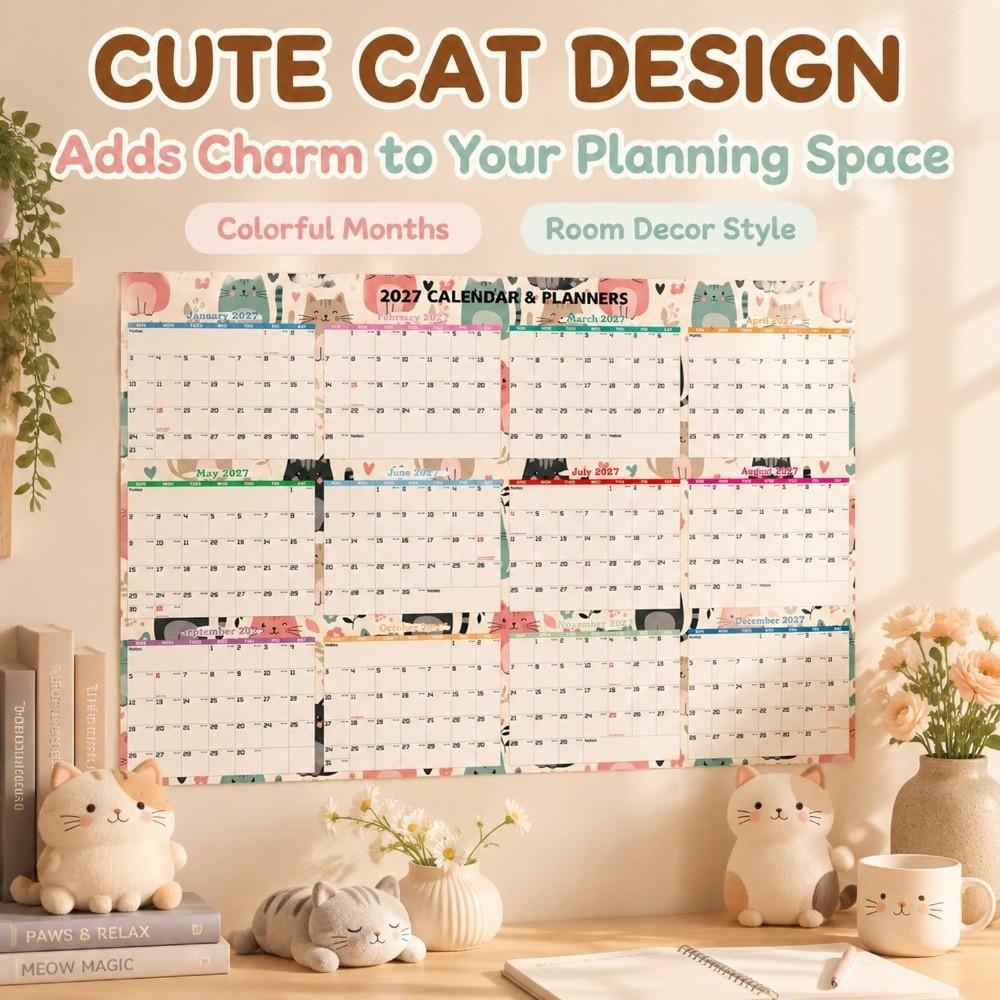 Erasable Surface Yearly Wall Planner Large Size Annual Planning Chart  Home Office