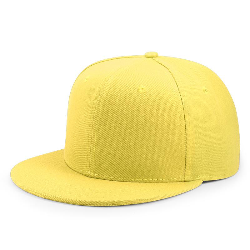 Wholesale Adult Blank Snapback Cap Male Hiphop Flat Peak Skateboard Hat Lady Sun Caps Men Solid Color Baseball Hats 36 Colors