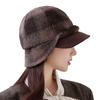 Retro versatile wool beret women's autumn and winter fashion warm ear protector hat British style baseball cap tide
