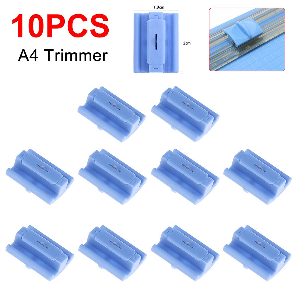 10 Stück A4/A5 Papier Schneiden Ersatzklingen Guillotine Papierschneider mit Ausziehbarer Skala für Fotoschneider Scrapbooking Zubehör