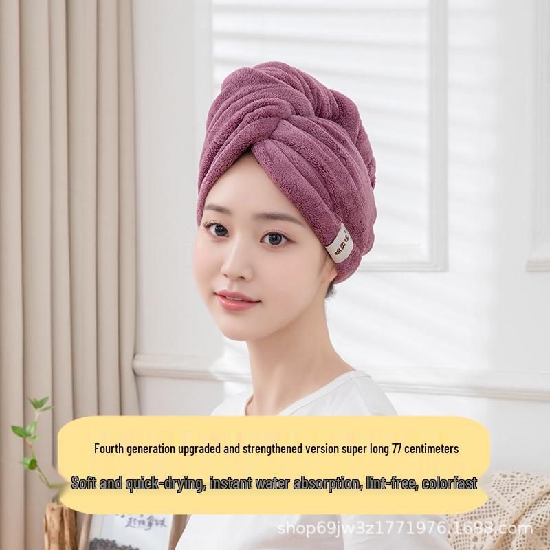 2025 Super Absorbent Quick-Dry Extra Large Hair Cap - Thick Wrap for Hair Care and Shower 30*77 cm фиолетовый
