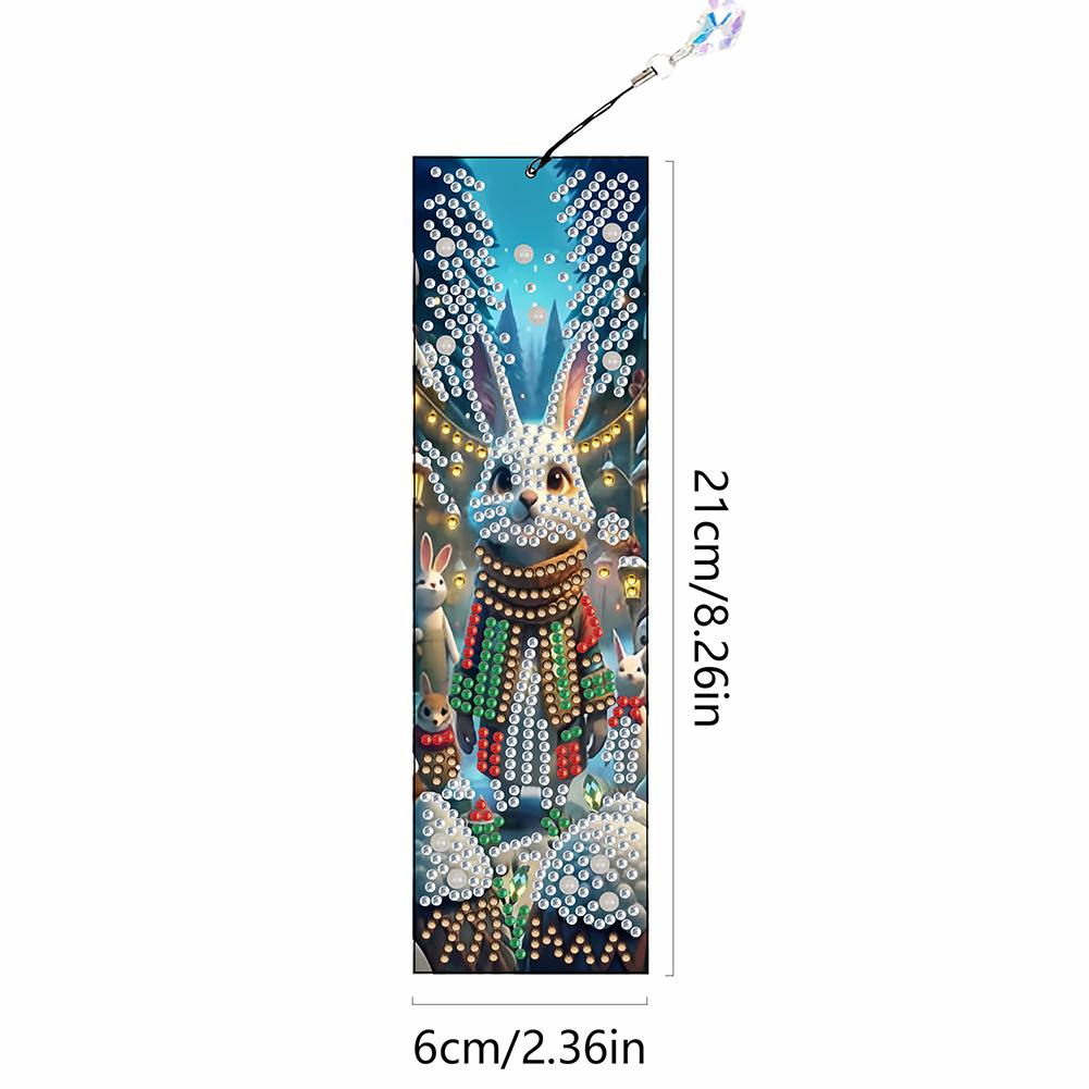 Christmas DIY Diamond Painting Bookmark with Pendants Creative Diamond Art Bookmark Set Multi Style Handmade Reading Bookmarks