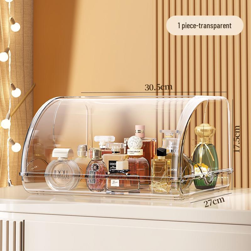 

Прозрачная коробка-витрина с откидной крышкой для парфюмерии и средств по уходу за кожей для настольной установки