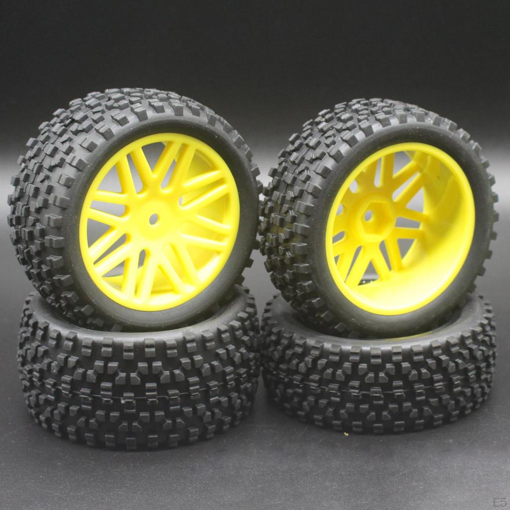 4 Pieces Car Tires 1:10 Replacement Assembly Buggy Modification Vehicles Wheels for 94166