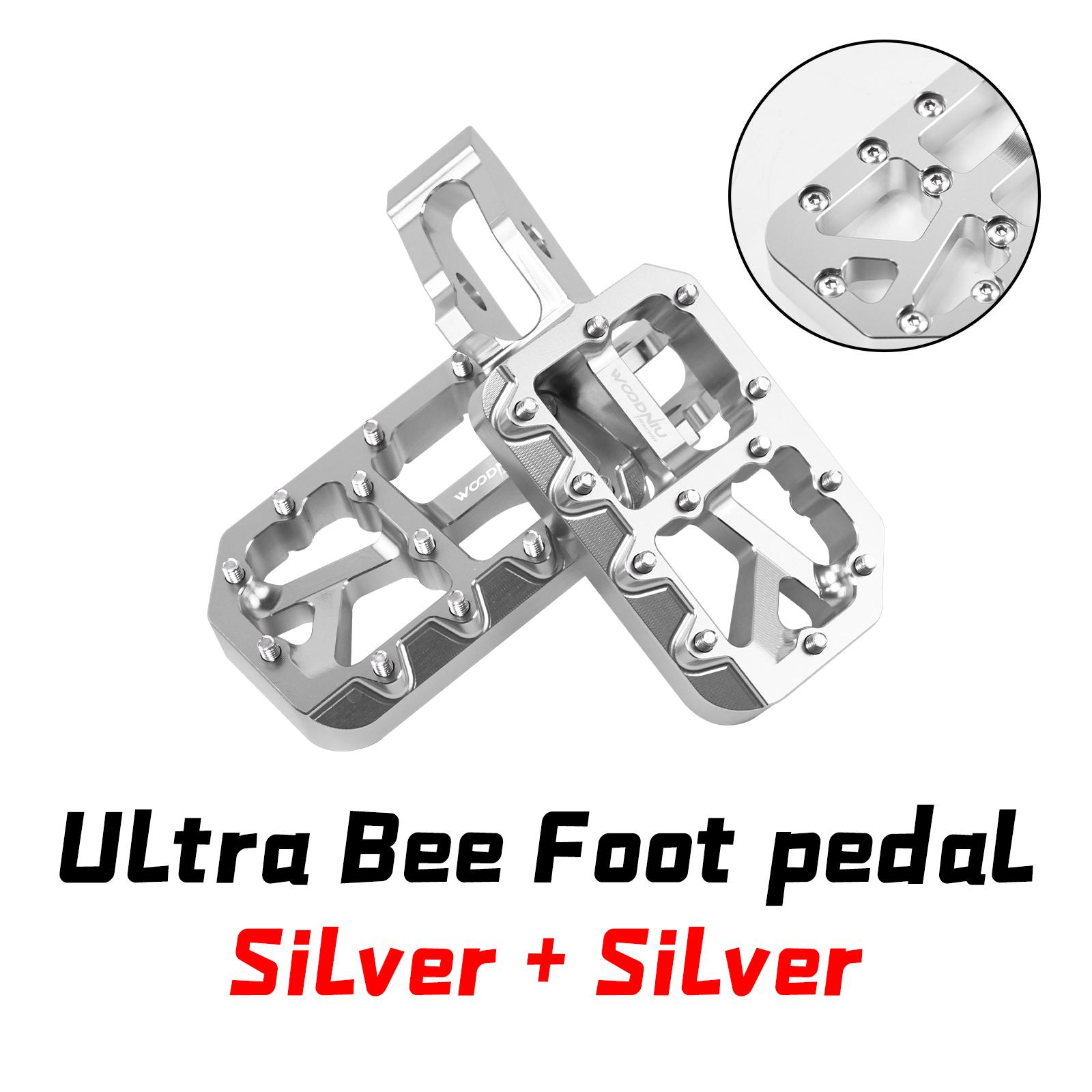 

For SURRON Ultra Bee Motorcycles Foot Pedal New Customized Modified Pedals Foot Pegs E-Bikes for SurRon Motorcycles Accessories UB Silver-Silver