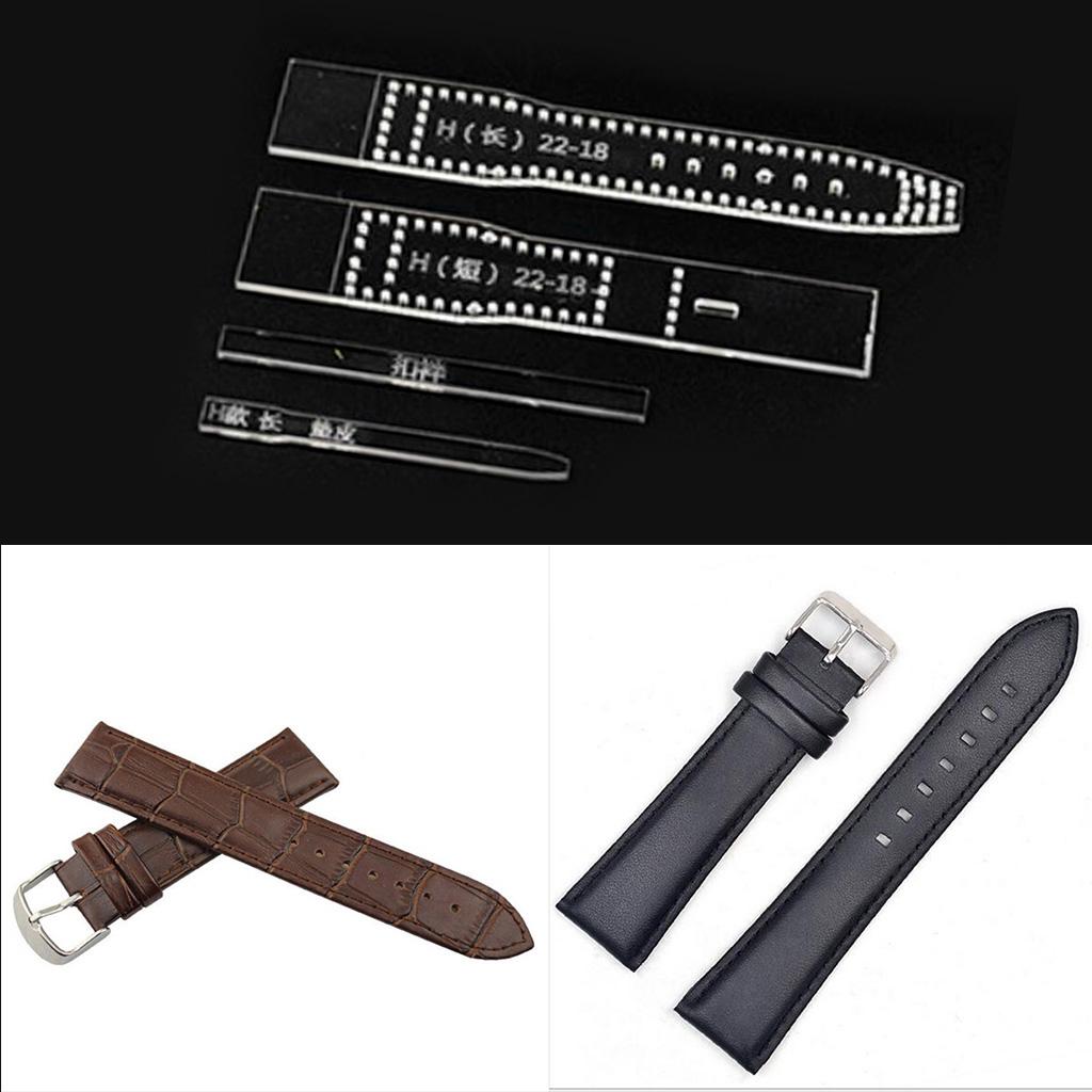 4pcs DIY Leather Crafts Tool - Acrylic Watch Belt Strap Templates Set Men