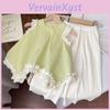 Stylish Girls Summer Outfit 2024 Trendy Baby Irregular Lace Top Two Piece Set