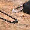 Vnox Custom Family Names Tube Charm Bracelets for Men,Personalized Fathers Day Gift to Dad, Stainless Steel Box Links Wristband