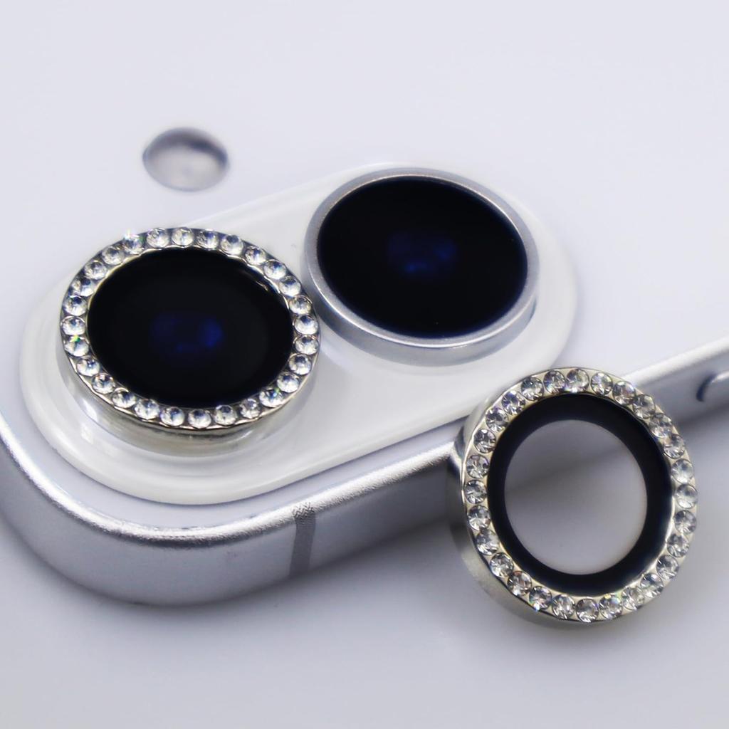 Bling Glitter Diamond Rhinestones Camera Lens Protector Cover For iPhone 16E 16 E 15 Pro Max 14 Plus 13 Mini 12 11 16Plus Protection Phone Accessories