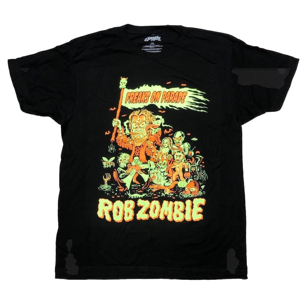 Rob Zombie T Shirt L Black Freaks On Parade Tour 2022 Merch NEW