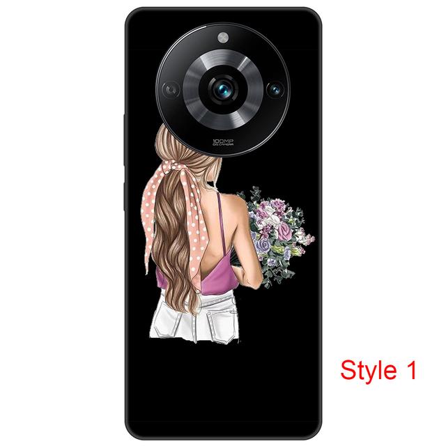 

Для Realme 11 Pro 5G роскошный силиконовый черный чехол из ТПУ для Realme11Pro 6,7 дюйма, гибкий, ультратонкий, полная защита RMX3771 Realme11Pro-Style 1